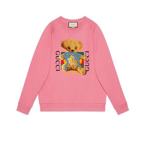 pink gucci sweater bear|Gucci pink and green sweater.